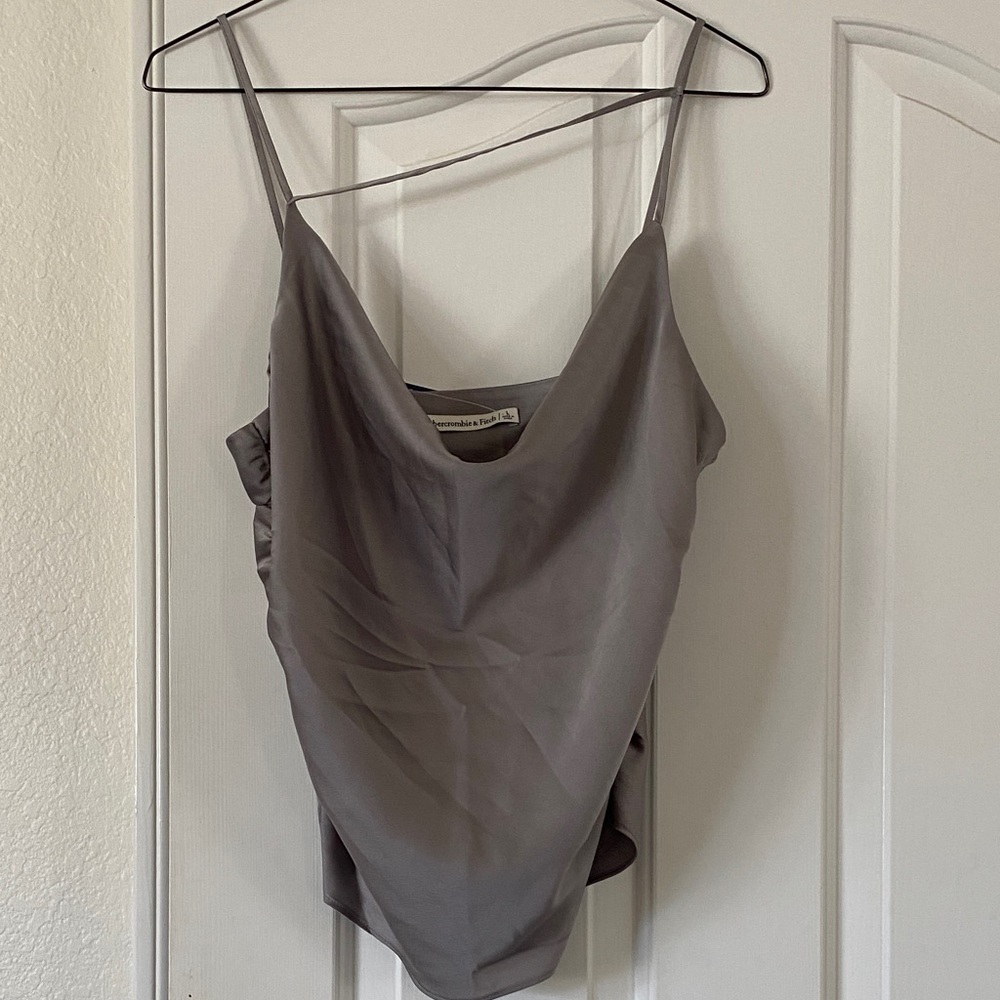Abercrombie & Fitch Gray Satin Camisole